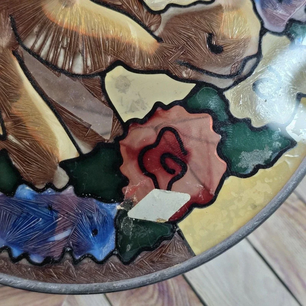 Joan Baker Designs Art Hand Painted Horse Flower Sun Catcher 4.5 Round Med